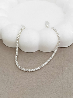 PULSEIRA PIPOCA BRANCA PRATA 925