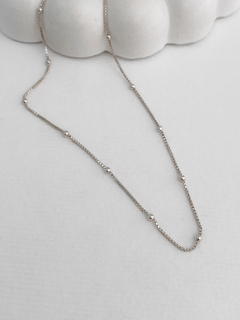 CORRENTE VENEZIANA COM BOLINHAS PRATA DE BALI 925 – 60CM