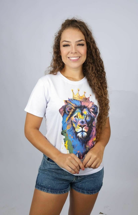 T-shirt Leão Branca