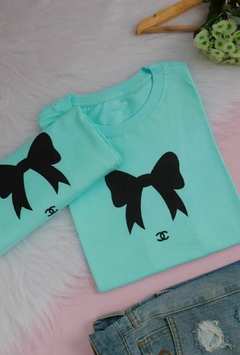 T-shirt Laço Verde Água