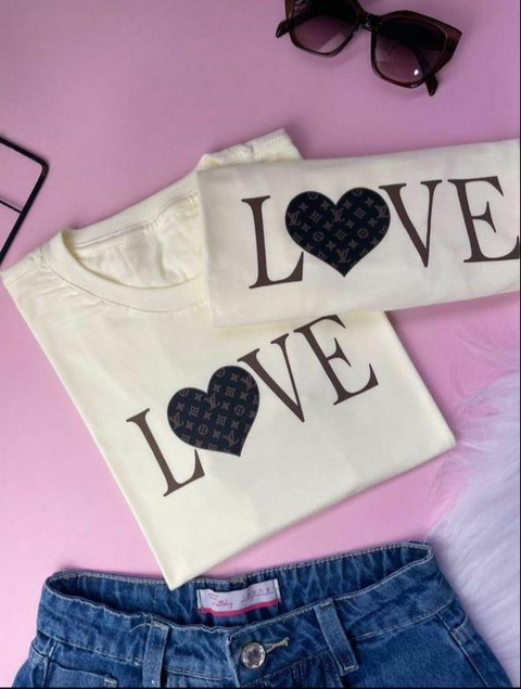 T-shirt Love Bege