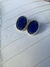 Brinco de Pedras com Fundo Azul/Lazuli e Dourado - comprar online