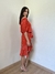 Vestido Seda Estampa Decote Ombros Ateen Tam G - Desapega e Circula