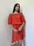 Vestido Seda Estampa Decote Ombros Ateen Tam G - loja online