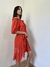 Imagem do Vestido Seda Estampa Decote Ombros Ateen Tam G