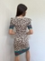 Vestido Tricot Animal Print E Barra Canelada Tam M - Desapega e Circula