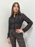 Camisa Transparência Com Mini Bordados Tam P