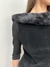 Blusa Couro Camurça Com Gola de Pele Tam P na internet