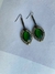Brinco Pingente Pedra Verde com Zircônias - Desapega e Circula