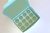 CAJA PARA 12 MINI CUPCAKES 23,5X16X10CM BLANCA/AQUA- C289