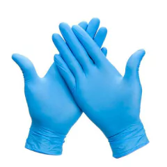 GUANTES NITRILO CELESTE X 100 UND.