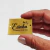 Etiqueta Couro Sintético Metalizado Dourado - Retangular 4x3 cm