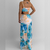 Vestido Longo Estampa Floral Abertura Lateral Decotado Verão - CLOSET CHARM