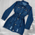 Jaqueta Parka/Parca Feminina Jeans Longa Comprida Com Amarração Cintura Destroyed - comprar online