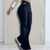 Calça Feminina Flare Bolso Vazado Veste Bem Cintura Alta E Elasticidade Preta Cinza Ano Novo - comprar online