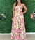 Vestido Longo Estampa Floral Botões Verão - loja online