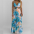Vestido Longo Estampa Floral Abertura Lateral Decotado Verão na internet