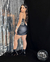 Conjunto Cropped e Saia Couro Ecológico Tomara Que Caia Estilo Corselet Preto Cintura Alta Festa Rodeio - comprar online