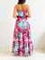 Vestido Longo Estampa Floral Botões Verão - comprar online