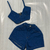 Imagem do Conjunto Feminino Cropped e Short All Jeans Estiloso Cintura Alta Decotado