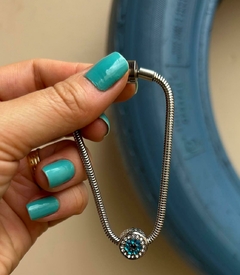 Berloque Flor Strass Azul na internet