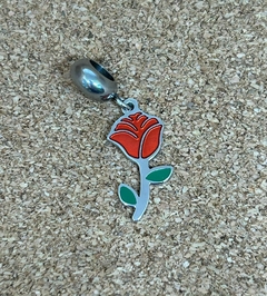 Berloque Flor Rosa - urbanusinox