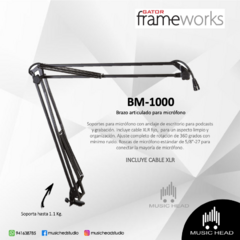 Frameworks BM1000 - Brazo articulado con cable XLR