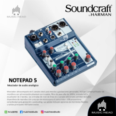 Soundcraft Notepad 5 - Mezclador de audio análogo