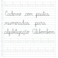 CADERNO ALIBOMBOM BROCHURÃO CAPA CARTÃO COM PAUTA 80 FOLHAS - comprar online