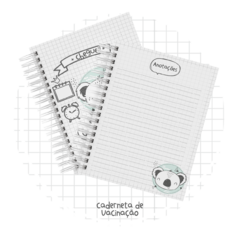 CADERNETA DE SAÚDE MENINO COALA ESCANDINAVO PERSONALIZADA - Papel e EVA 