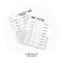CADERNETA DE SAÚDE MENINO PANDA PERSONALIZADA - Papel e EVA 