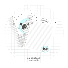 CADERNETA DE SAÚDE MENINO PANDA PERSONALIZADA - loja online