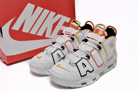 NIKE AIR MORE UPTEMPO YELLOW AND BLUE