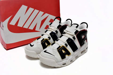 NIKE AIR MORE UPTEMPO WHITE AND BLACK
