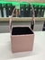 canasta ecocuero rosa 20x20
