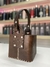 canasta de cuero marron - comprar online