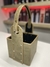 Canasta eco cuero beige