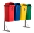4 Lixos Papeleiras Para Coleta Seletiva Com Suporte 50l