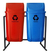Suporte De Ferro Para 02 Lixeiras 60l Coleta Seletiva - Limppy