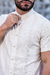 Camisa Linho Gola de Padre - comprar online
