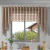 Cortina de Renda para Cozinha Cascata Arabesco Lisa 3m x 1m Marrom