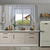 Cortina de Renda Cozinha Cascata Arabesco Lisa 3m x 1m Branca - loja online
