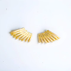 Brinco Leque Cravejado