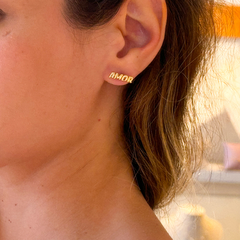 Brinco Amor - Brincos, Pulseiras, Colares. Peças banhada à Ouro com Garantia | Lorena Macedo Semijoias