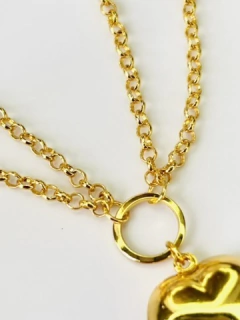 Pulseira Coração e corrente dupla - comprar online