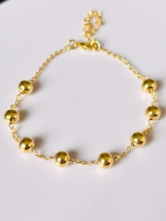 Pulseira Bolas - Brincos, Pulseiras, Colares. Peças banhada à Ouro com Garantia | Lorena Macedo Semijoias