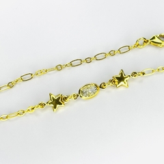Tornozeleira Estrelas com Pedra