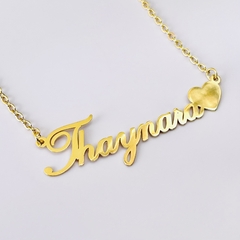 Colar Nome "Thaynara" com coração