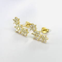 Brinco Trio de Flores com Zircônia - comprar online