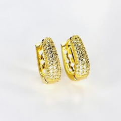Trio de Argolas Ovais Cravejadas - comprar online
